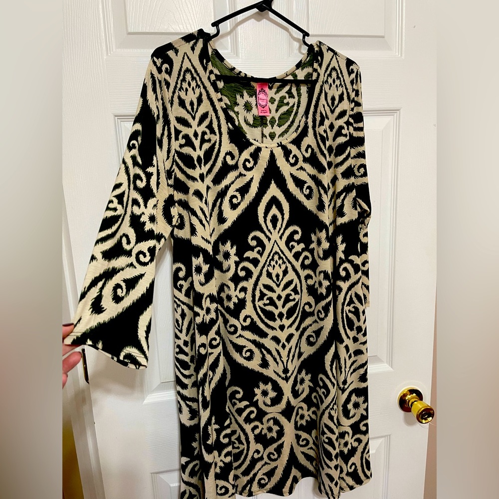 HoneyMe Curvy Boutique purchase swing dress; 3/4 length sleeve; 2x; fall dress